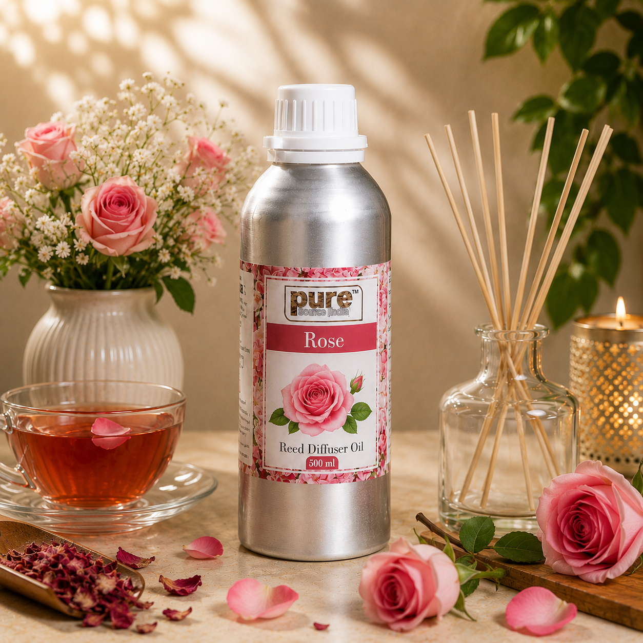 Pure Source (India) 500 ML Reed Diffuser Oil for Home, Bedroom, Living Room & Office, Liquid (Copy)