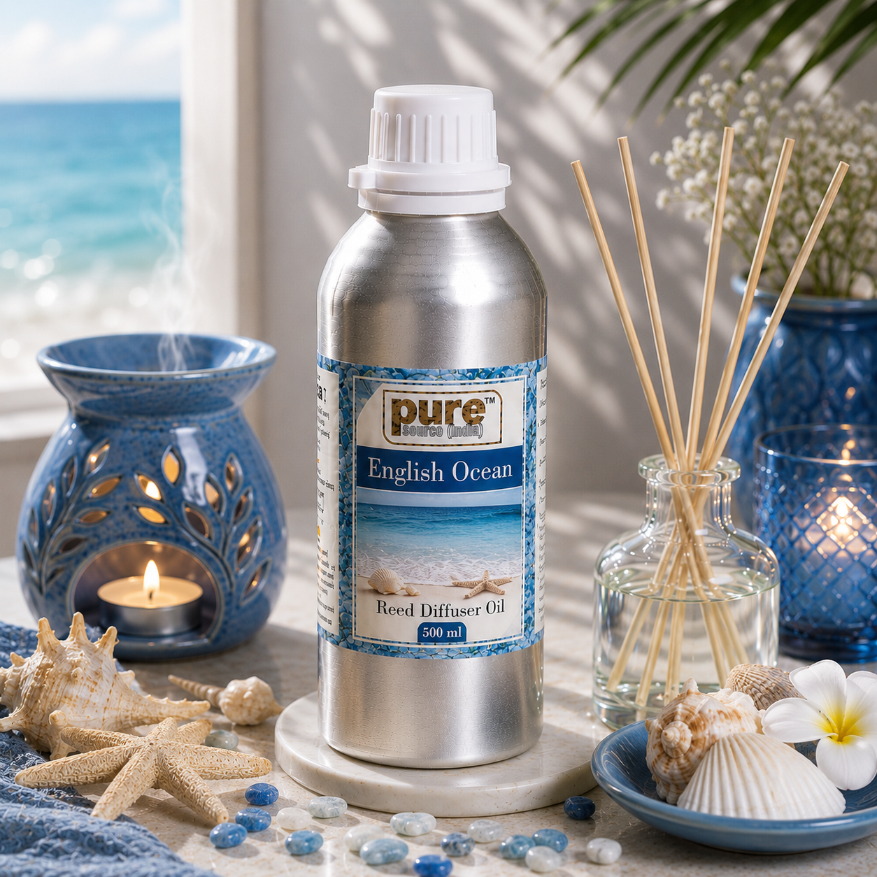 Pure Source (India) 500 ML Reed Diffuser Oil for Home, Bedroom, Living Room & Office, Liquid (Copy)