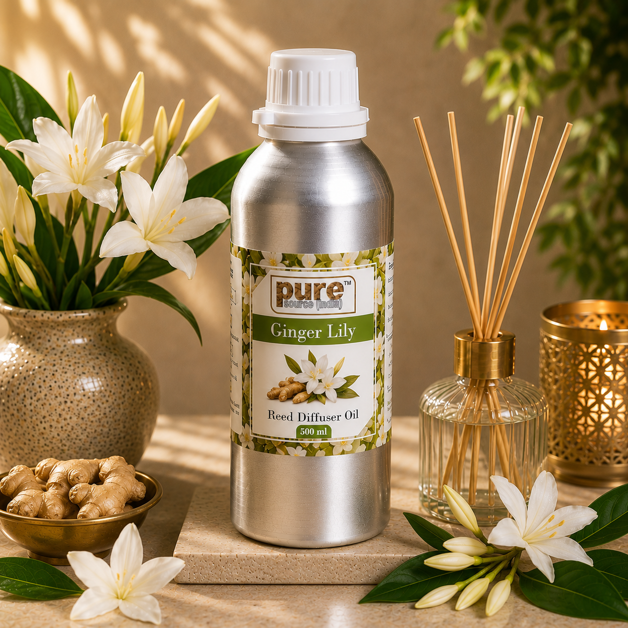 Pure Source (India) 500 ML Reed Diffuser Oil for Home, Bedroom, Living Room & Office, Liquid (Copy)