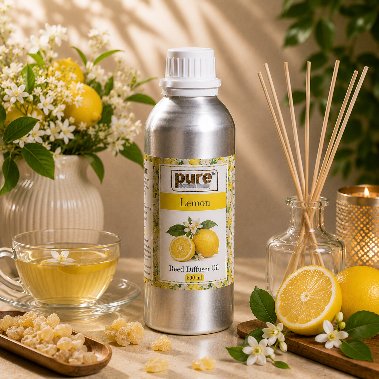 Pure Source (India) 500 ML Reed Diffuser Oil for Home, Bedroom, Living Room & Office, Liquid (Copy)