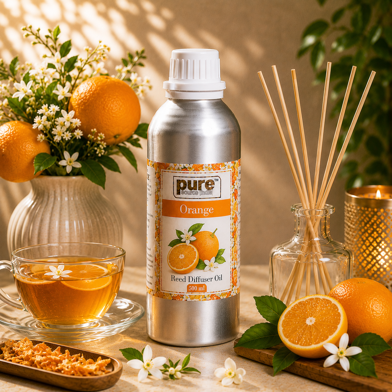 Pure Source (India) 500 ML Reed Diffuser Oil for Home, Bedroom, Living Room & Office, Liquid (Copy)