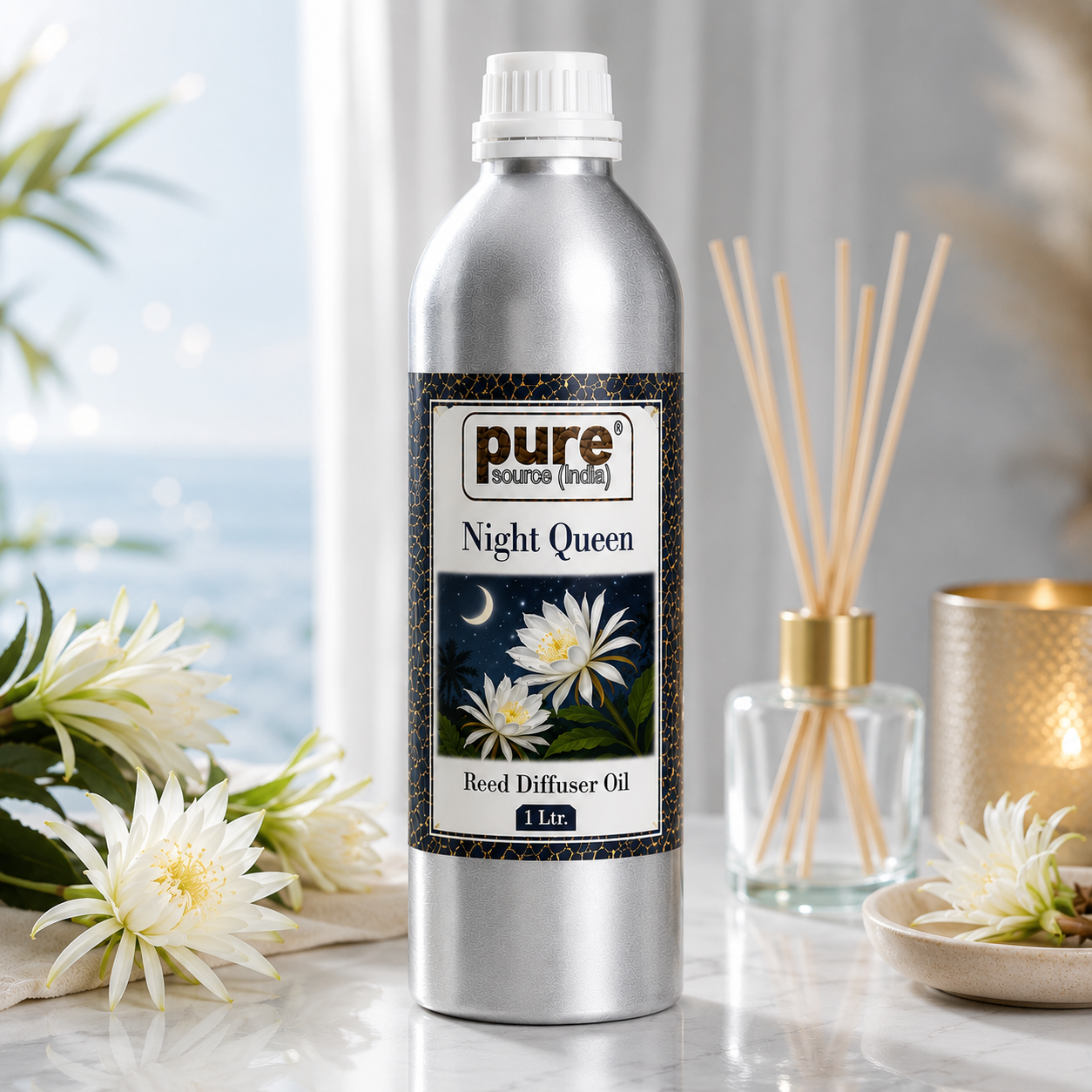 Pure Source (India) 1 Liter Reed Diffuser Oil for Home, Bedroom, Living Room & Office, Liquid