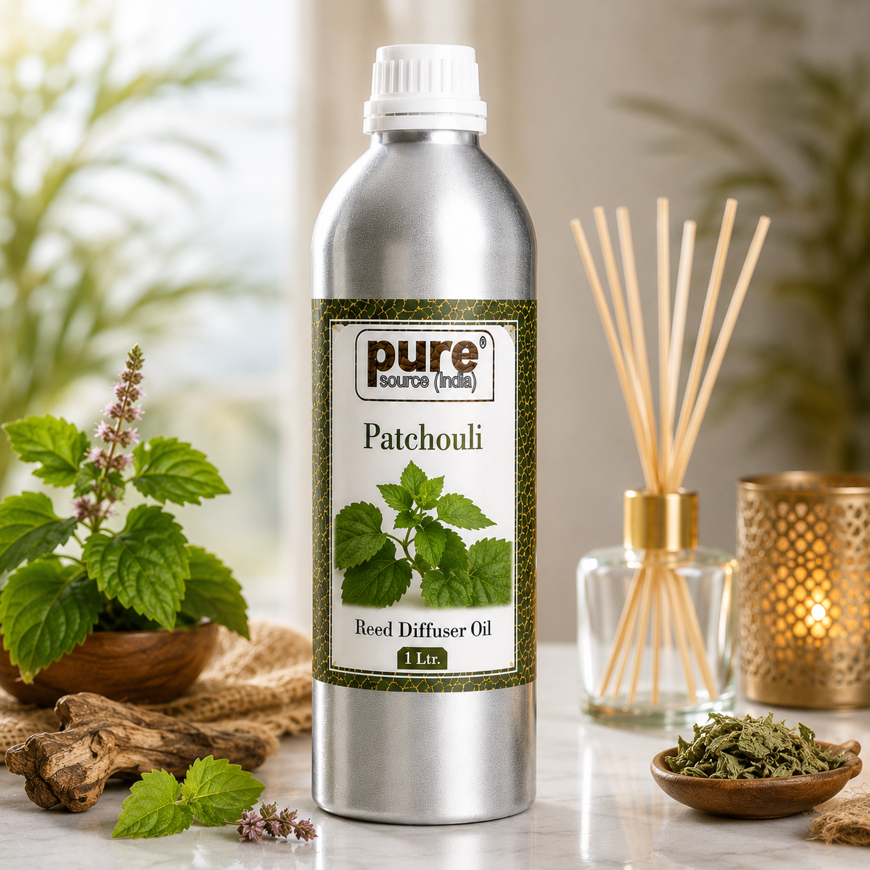 Pure Source (India) 1 Liter Reed Diffuser Oil for Home, Bedroom, Living Room & Office, Liquid