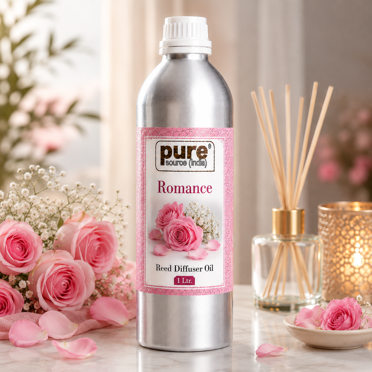 Pure Source (India) 1 Liter Reed Diffuser Oil for Home, Bedroom, Living Room & Office, Liquid