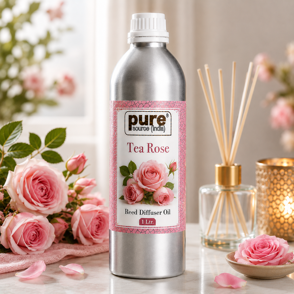 Pure Source (India) 1 Liter Reed Diffuser Oil for Home, Bedroom, Living Room & Office, Liquid