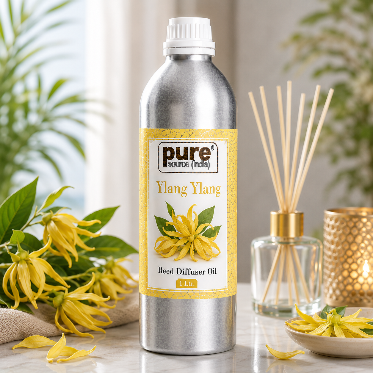 Pure Source (India) 1 Liter Reed Diffuser Oil for Home, Bedroom, Living Room & Office, Liquid