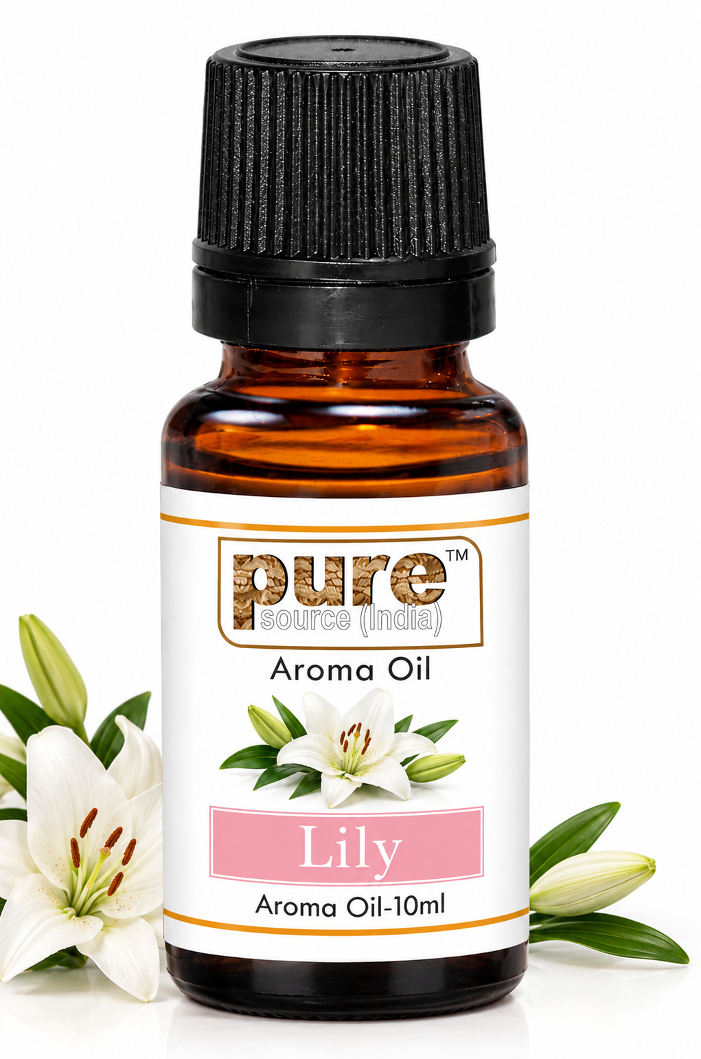 Pure Source India Lily Aroma Oil | Premium Fragrance Oil for Diffuser, Aromatherapy, Meditation, Candles, Soap Making, Humidifier & Home Air Freshener