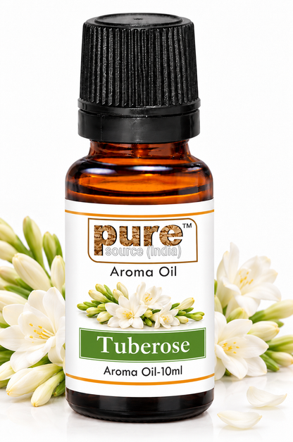 Pure Source India Tuberose Aroma Oil | Premium Fragrance Oil for Diffuser, Aromatherapy, Meditation, Candles, Soap Making, Humidifier & Home Air Freshener