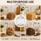 Pure Source India Square Shape 3L Glass Jar with Airtight Glass Lid For Pickle, Dry Fruit, Home Kitchen, Pantry Tea & Spice etc