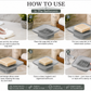 Pure Source India Glass Soap Dish, Frosted Square