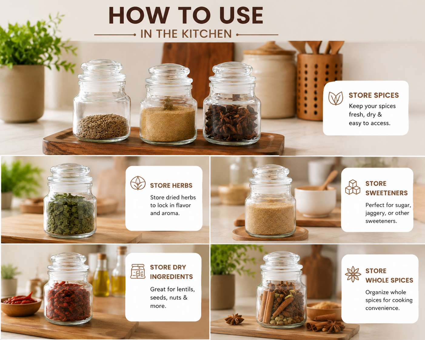 Pure Source India 60ML Spice Jar, Glass Container