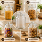 Pure Source India 2.2Ltr Round Airtight Glass Jar Container,Clear