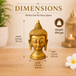 Pure Source India Pure Brass Buddha Face Showpiece/Idol/Murti for Home Decor, Office, Gifting Item (3.7 Inch)