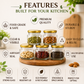 Pure Source India 150Gm Round Glass Container with Airtight and Rust-free Metal Lid - Led Free and Food Safe Jar
