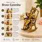 Pure Source India Pure Brass Lord Ganesh Statue (6 Inch) Sitting on Chair Idol for Home Office and Gifts Decor (1172 gm)