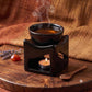 Pure Source India Ceramic Clay Candle Operated Aroma Burner Oil Diffuser, Extra Large Bowl, with 1 Tealight, 4.25 Inch