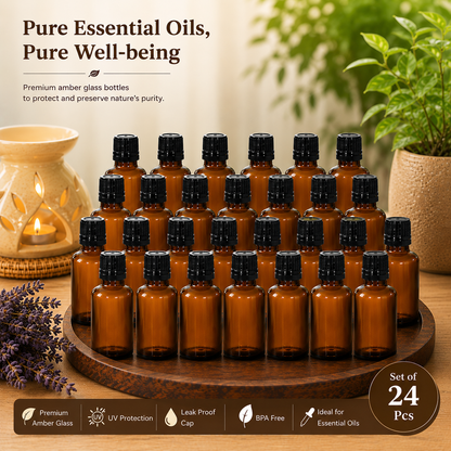Pure Source India Reusable 100ml Black Cap Empty Amber Glass Bottle with Euro Dropper for Essential Oils, Fragrances, Medicines, DIY Perfumes & Homeopathy
