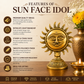 Pure Source India Pure Brass Sun Idol Smiling Face Surya Murti (3.9 Inch) with Stand (184gm)