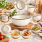 Pure Source India Dotted White Small Ceramic Bowl Handcrafted/Decorative Bowls for Home and Kitchen(3.5 Inch Diameter, 1.5 Inch Height)