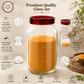 Pure Source India 2.5Ltr Glass Jars and Containers with Plastic air Tight Lid, Wide-Mouth Glass Jars and Container