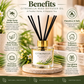 Pure Source India Citronella Reed Diffuser Oil Set 100ml With  6 Rattan Reed Sticks – Premium Aromatherapy Home Fragrance with Glass Bottle |Air Freshener for Home, Bedroom & Office | Ideal for Gifting