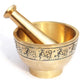 Pure Source India Pure Brass Imam Dasta/Mortar and Pestle Set/Ohkli Musal/Kharal- 4 Inches