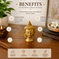 Pure Source India Pure Brass Buddha Face Showpiece/Idol/Murti for Home Decor, Office, Gifting Item (3.7 Inch)