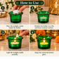 Pure Source India Green Makhan Votive Glass Tealight Candle Holder Set of 6 With Tealight for Diwali, Pooja, Rangoli & Home Décor