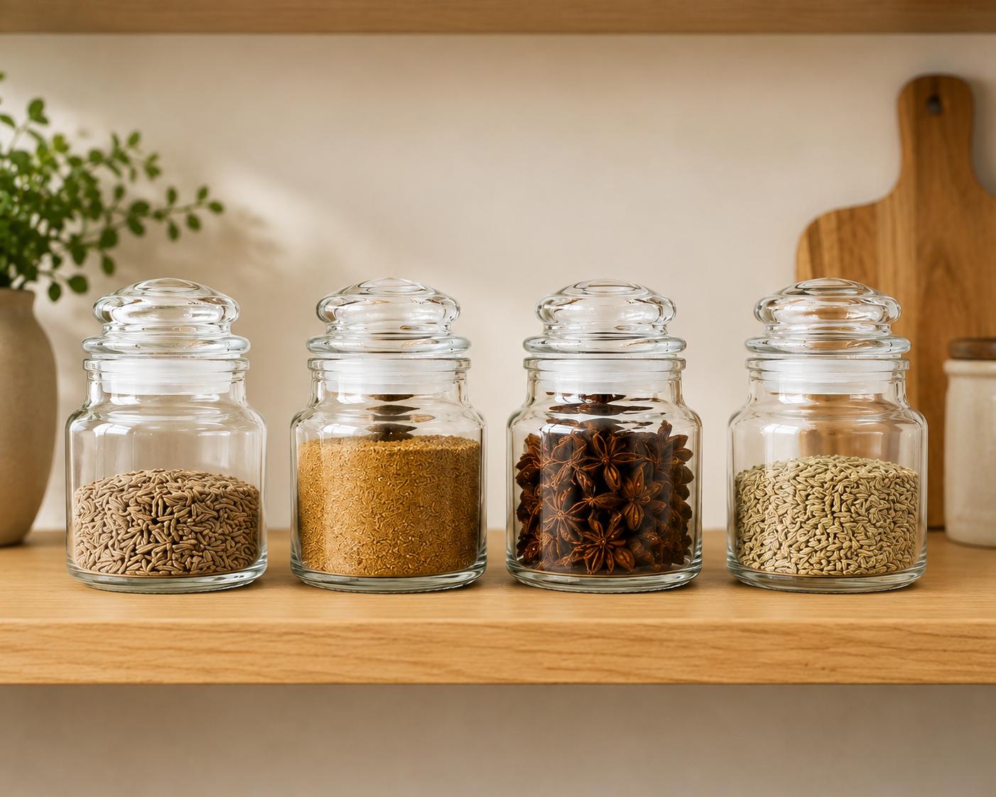 Pure Source India 60ML Spice Jar, Glass Container