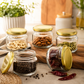 Pure Source India 150Gm Round Glass Container with Airtight and Rust-free Metal Lid - Led Free and Food Safe Jar