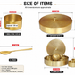 Pure Source India Brass Spice Box Set for Kitchen with Spoon (7 Containers,125 ml Each) with 7 spoon