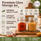 Pure Source India Still Clamp Lock Glass Storage Jar, 1 LTR,Clear