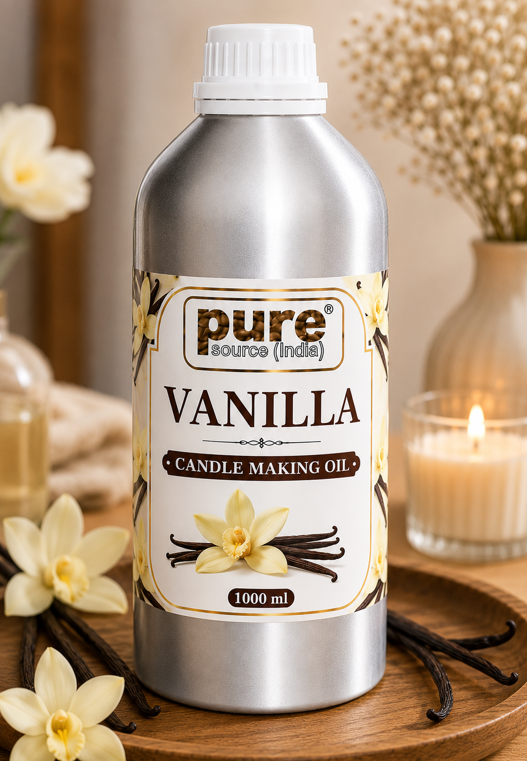 Pure Source India  Lemongrass Candle Making Oil | Fragrance Oil for Candle, Soap & Wax Melt Making | 1000 ml