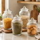 Pure Source India 2kg Glass Jar Food Safe Storage Container for Kitchen With Airtight Lid