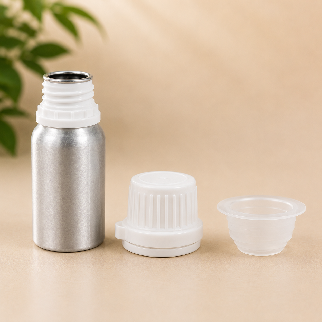 Pure Source India Aluminum Empty Bottle 50ml with Inner Lid & Cap – Ideal for Essential Oils, Oil Blends, Cosmetics and Liquid Storage (Pack of 1)