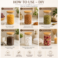 Pure Source India 1400ml Airtight Bamboo Lid Borosilicate Glass Jar Container For Kitchen Storage