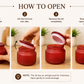 Pure Source India 250 Gm Colored Glass Jar Containers- Red