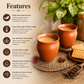 Pure Source India 200ml Earthen Clay Cups Kullad Coffee Tea Chai Mug  Matka Curd Cups