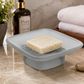 Pure Source India Glass Soap Dish, Frosted Square