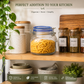 Pure Source India  750ml Stainless Steel Clamp Lid & Silicone Seal Kitchen Storage Air Tight Glass Jar, Clear