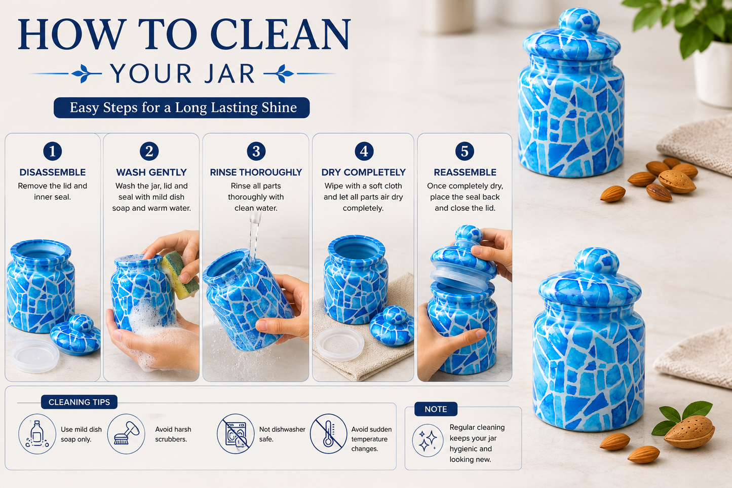 Pure Source India 250 ML Airtight Glass Jars & Containers With Lid Decorative Jars| Candy Jars| Glass Jars for kitchen Storage