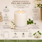 Pure Source India Scented Pillar Candle (3X3 INCH) Decorative Candle for Living Room, Diwali Decor, Gifting, Spa & Meditation (Lemongrass)