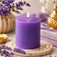 Pure Source India Scented Pillar Candle (3X3 INCH) Decorative Candle for Living Room, Diwali Decor, Gifting, Spa & Meditation (Lemongrass)