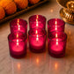 Pure Source India Pack of 16, Pink Tea Light Votive Glass Candle Holders – Perfect for Diwali, Weddings, Spa & Holiday Décor