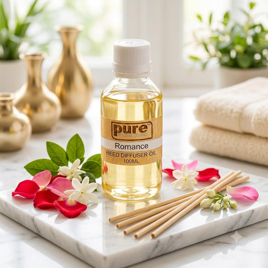 Pure Source India 100ML Romance Aroma Reed Diffuser Refill , 8 Pcs Reed Stick Coming Free With This Reed Diffuser Oil