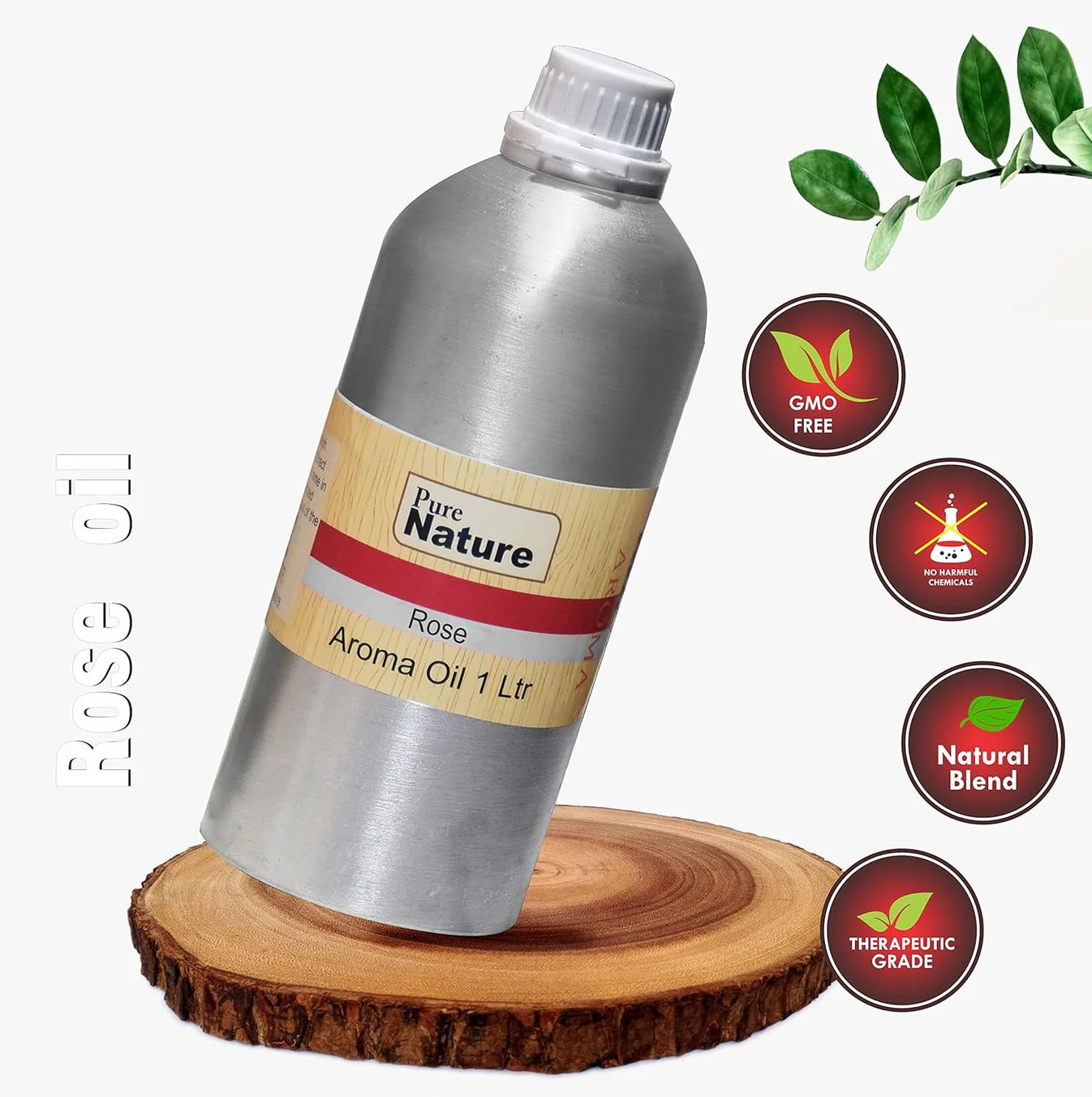 Pure Source India Rose Aroma Oil | Premium Fragrance Oil for Diffuser, Aromatherapy, Meditation, Candles, Soap Making, Humidifier & Home Air Freshener
