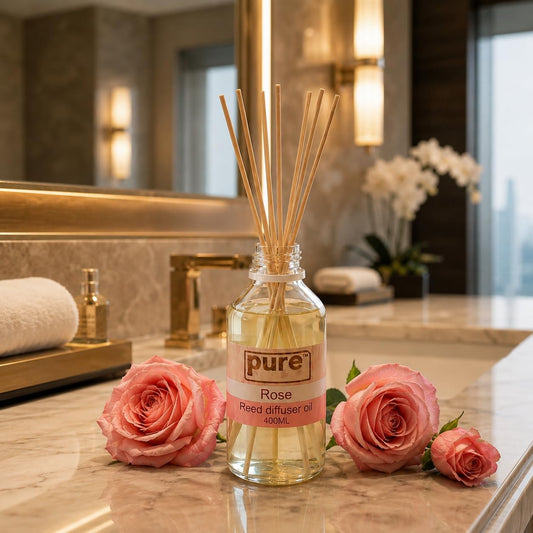 Pure Source India 100ML Rose Aroma Reed Diffuser Refill , 8 Pcs Reed Stick Coming Free With This Reed Diffuser Oil
