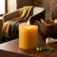 Pure Source India Scented Pillar Candle (3X3 INCH) Decorative Candle for Living Room, Diwali Decor, Gifting, Spa & Meditation (Lemongrass)