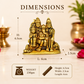Pure Source India Pure Brass Shiv Parvati Ganesh Idol (6.5 cm) Shiv Parivar Murti Statue Sculpture Sitting On Nandi Showpiece for Home Office Temple Mandir Decoration Gift (230 gm)