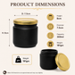 Black Colored Frosted Glass Jar Container with Airtight and Rust Resistance Metal Lid, 150 Gm